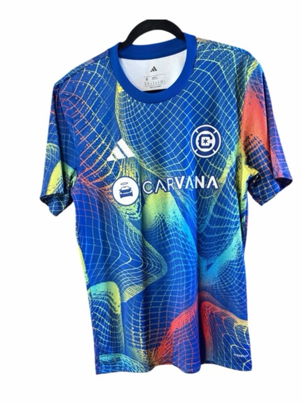 Chicago Fire Adidas United We Play Aero Ready Pre-Match Jersey Top MLS NWT